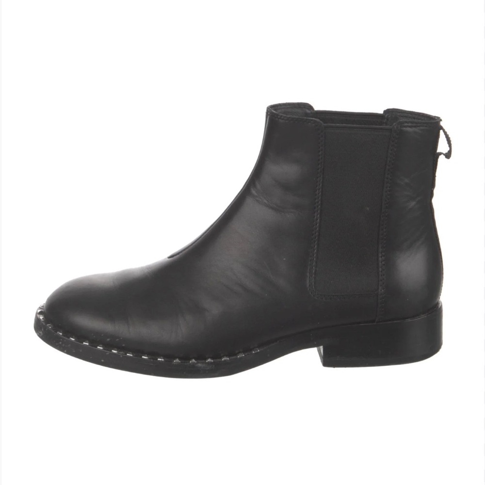 ASH Black Leather studded Ankle Boots size 38/7